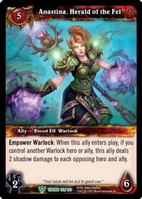 warcraft tcg throne of the tides anastina herald of the fel