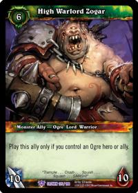 warcraft tcg crown of the heavens high warlord zogar