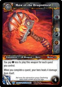 warcraft tcg battle of aspects maw of the dragonlord