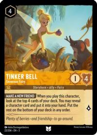 lorcana into the inklands tinker bell generous fairy foil