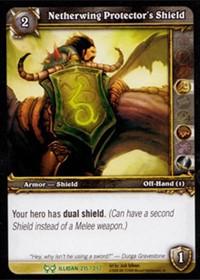 warcraft tcg the hunt for illidan netherwing protector s shield
