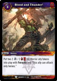 warcraft tcg foil and promo cards blood and thunder foil