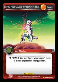 dragonball z base set dbz red forward stance drill foil