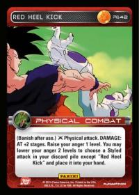 dragonball z base set dbz red heel kick foil