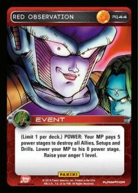 dragonball z base set dbz red observation foil