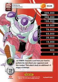 dragonball z base set dbz frieza transformed