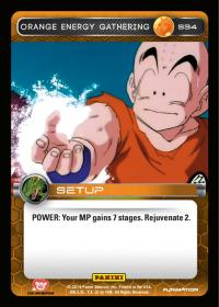 dragonball z base set dbz orange energy gathering