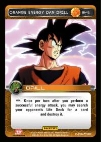 dragonball z base set dbz orange energy dan drill