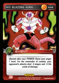 dragonball z base set dbz red blazing aura