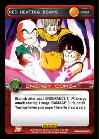 dragonball z base set dbz red heating beams