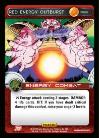 dragonball z base set dbz red energy outburst