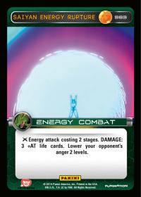 dragonball z base set dbz saiyan energy rupture