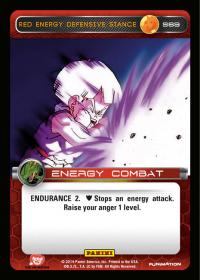 dragonball z base set dbz red energy defensive stance