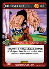 dragonball z base set dbz red power lift