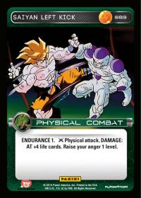 dragonball z base set dbz saiyan left kick