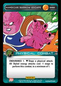 dragonball z base set dbz namekian narrow escape