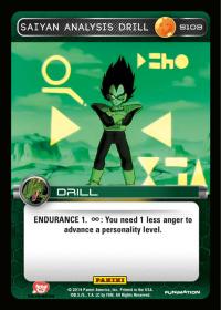 dragonball z base set dbz saiyan analysis drill