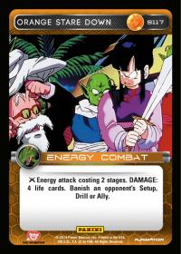 dragonball z base set dbz orange stare down