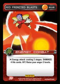 dragonball z base set dbz red frenzied blasts