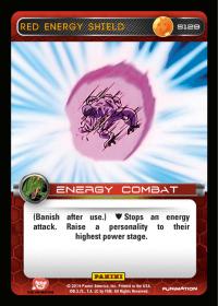 dragonball z base set dbz red energy shield