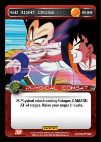 dragonball z base set dbz red right cross