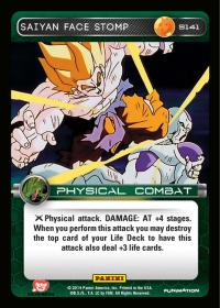 dragonball z base set dbz saiyan face stomp