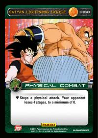 dragonball z base set dbz saiyan lightning dodge