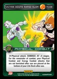 dragonball z base set dbz saiyan acute rapid slam foil