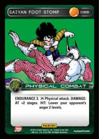 dragonball z base set dbz saiyan foot stomp foil