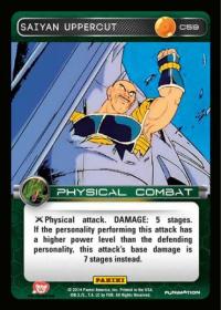 dragonball z base set dbz saiyan uppercut foil