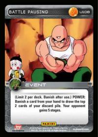 dragonball z base set dbz battle pausing foil