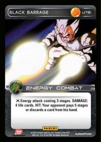 dragonball z base set dbz black barrage foil