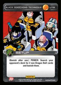 dragonball z base set dbz black searching technique foil