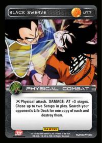 dragonball z base set dbz black swerve foil