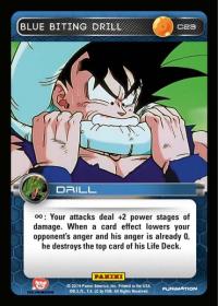 dragonball z base set dbz blue biting drill foil