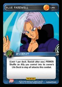 dragonball z base set dbz blue farewell foil