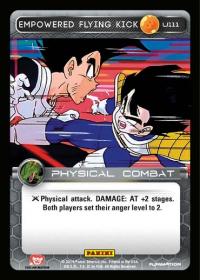 dragonball z base set dbz empowered flying kick foil