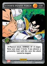 dragonball z base set dbz gohan s power punch foil