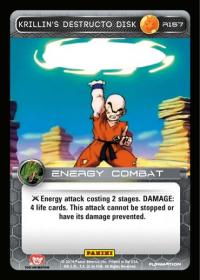 dragonball z base set dbz krillin s destructo disk foil