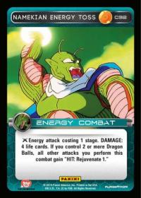 dragonball z base set dbz namekian energy toss foil