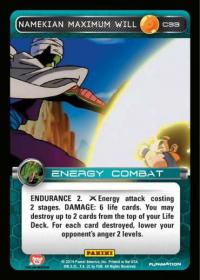 dragonball z base set dbz namekian maximum will foil