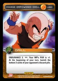 dragonball z base set dbz orange empowered drill