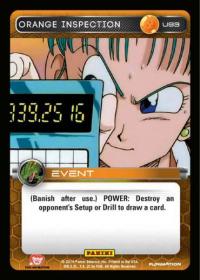 dragonball z base set dbz orange inspection foil