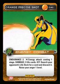 dragonball z base set dbz orange precise shot foil