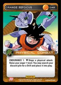 dragonball z base set dbz orange refocus