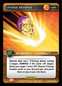 dragonball z base set dbz orange revenge foil