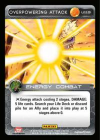 dragonball z base set dbz overpowering attack foil