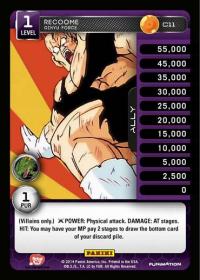 dragonball z base set dbz recoome ginyu force foil