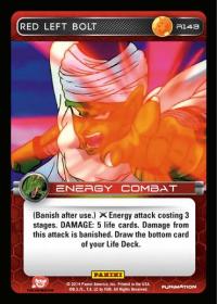 dragonball z base set dbz red left bolt