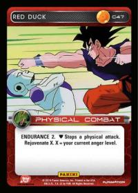 dragonball z base set dbz red duck foil